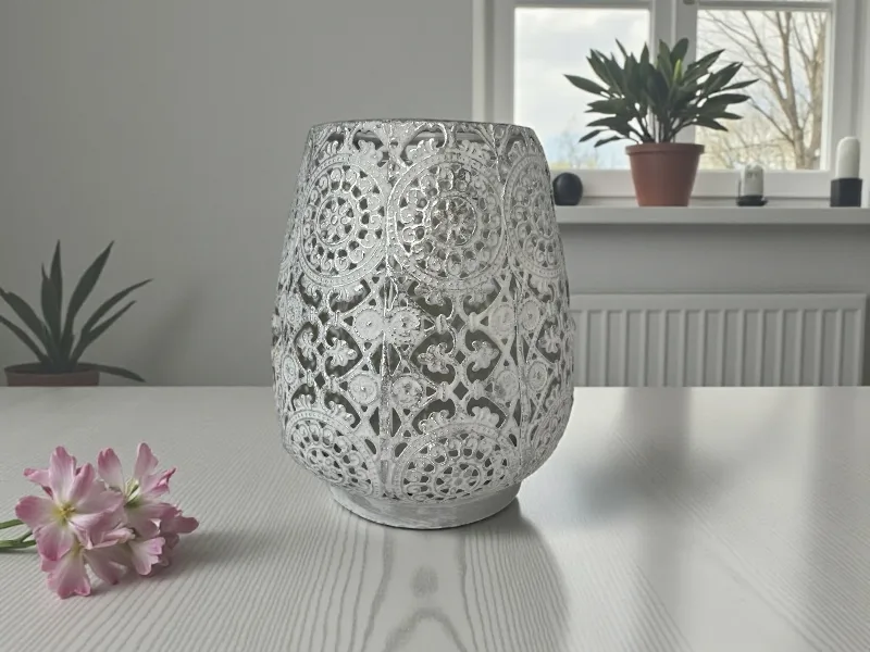 Decorative Lantern – Silvery White
