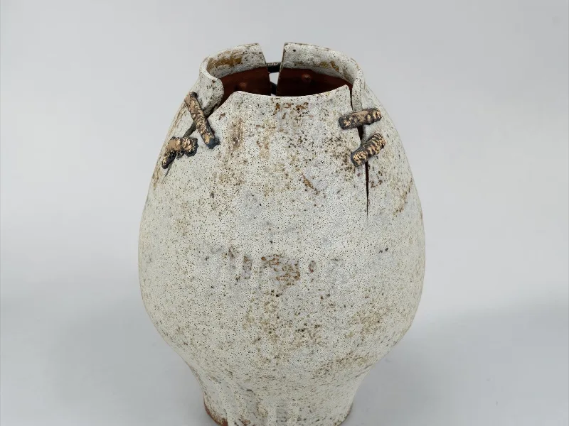 Hand Pulled Ceramic Vase