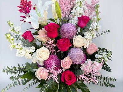 Extra Large Flower Arrangement in Vase approx 90 cm tall