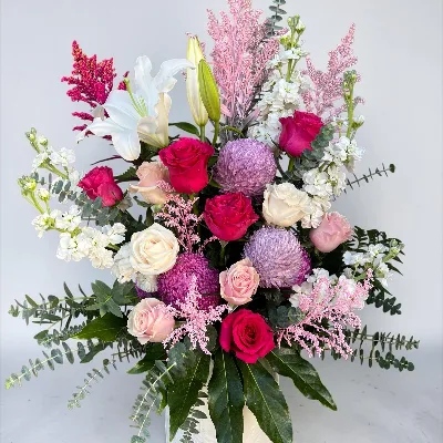 Extra Large Flower Arrangement in Vase approx 90 cm tall