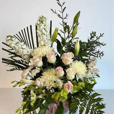 Large Flower Arrangement In Vase