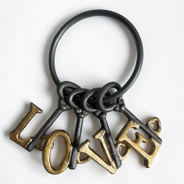 LOVE Metal Key Ring Ornament