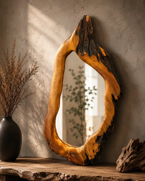 Mirror Head log Kauri       580mm X 280mm centre  