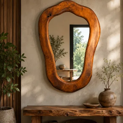 Mirror Stained - Macrocarpa   800mm X 520mm