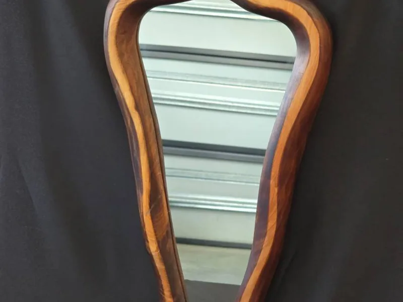 Mirror; White Rim Stained - Macrocarpa