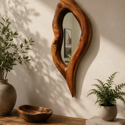 Mirror       Small Kauri Tear drop mirror   400mm X 140mm