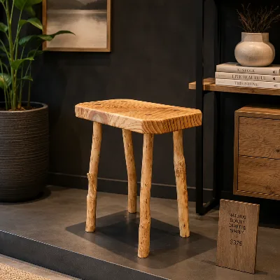 Stool - Macrocarpa         Top 270mm X 330 mm   Height  450 mm